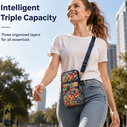 🏃‍♀️ 50% DE RÉDUCTION ! 🌸 Sac Brassard & Bandoulière Sport Imprimé – Oxford – Triple Compartiment & Léger 0,11 kg for Sport & Urbain