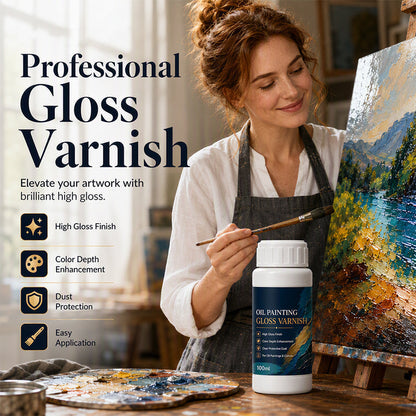 🎨 -50% ! 💧 Vernis Brillant pour Peinture – 100 ml – Finition Haute Brillance & Protection Anti-Poussière pour Œuvres d’Art 🖼️