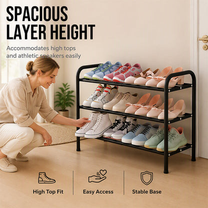 👟 -50% ! 📏 Étagère à Chaussures Extensible – Métal – Largeur 43-79 cm & Hauteur 14 cm/Niveau pour Baskets et Bottes 🏠