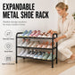 👟 -50% ! 📏 Étagère à Chaussures Extensible – Métal – Largeur 43-79 cm & Hauteur 14 cm/Niveau pour Baskets et Bottes 🏠