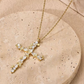 🎉 OFFRE LIMITÉE -50% ! ✝️ Collier Croix Radieux – Cuivre + Zircon – Chaîne Torsadée & Éclat Pétale pour Quotidien Élégant ✨