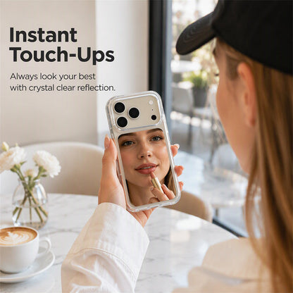 🎉 SOLDES 2026 – PLUS DE 26 100 VENDUS ! 💞 Coque Miroir Maquillage Antichoc Slim – Acrylique + PC – Protection Militaire & Miroir HD pour Retouches Instantanées ✨