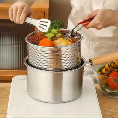 🍤 PROMO FLASH : 50% DE RÉDUCTION ! Mini Friteuse & Casserole Multifonction – Acier Inoxydable 304, Compatible Induction, Couvercle en Verre Anti-Projections for une Friture Économique et Saine ✨🔥
