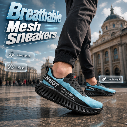 👟 -50% ! 🌬️ Sneakers Légers Respirants Semelle Épaisse Homme – Maille – Amorti Confortable & Style Urbain pour Quotidien Casual 🏃