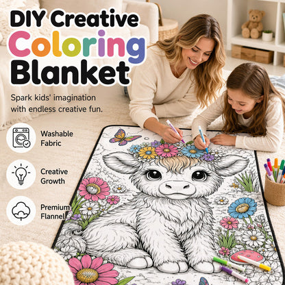 ✨ 50 % DE RÉDUCTION ! 💯 Couverture Livre de Coloriage DIY pour Enfants – Polyester Flanelle – Lavable & Réutilisable pour Activité Créative Sans Écran 🎨
