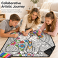 ✨ 50 % DE RÉDUCTION ! 💯 Couverture Livre de Coloriage DIY pour Enfants – Polyester Flanelle – Lavable & Réutilisable pour Activité Créative Sans Écran 🎨