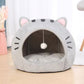 🐾 -50% ! 🏡 Lit-Tente 2-en-1 pour Animal – Tissu Doux – Design Dôme Convertible & Balle Suspendue Interactive pour Chat et Petit Chien 🛏️