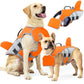 🐕 -50% ! 🌊 Gilet de Sauvetage pour Chien avec Flotteur Frontal Amovible – Tissu – Poignée Dorsale & Anneau en D pour Sécurité Aquatique 🐾