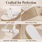 👡 -50% ! 🌴 Sandales Compensées Femme Tressées Bride Cheville Bout Ouvert – PU – Plateforme Stable & Jambes Allongées pour Look Boho Estival ☀️