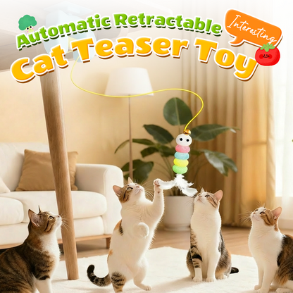 💎 -50% ! ✨ Jouet Automatique Rétractable pour Chat – ABS + Peluche – Mouvement IR Aléatoire & Recharge USB pour Divertissement Mains Libres 🐱