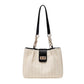 👜 -50% ! 🌾 Sac Bandoulière en Paille Spacieux – Cuir PU + Paille – Tressage Fait Main & Quincaillerie Dorée pour Trajets Quotidiens Chic ☀️