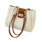 👜 -50% ! 🌾 Sac Bandoulière en Paille Spacieux – Cuir PU + Paille – Tressage Fait Main & Quincaillerie Dorée pour Trajets Quotidiens Chic ☀️