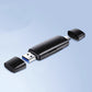 💾 -50% ! ⚡ Lecteur de Carte Mémoire Double Fente – Aluminium + ABS – USB 3.0 5 Gbps & Type-C pour Photographe et Drone 📸