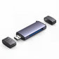 💾 -50% ! ⚡ Lecteur de Carte Mémoire Double Fente – Aluminium + ABS – USB 3.0 5 Gbps & Type-C pour Photographe et Drone 📸
