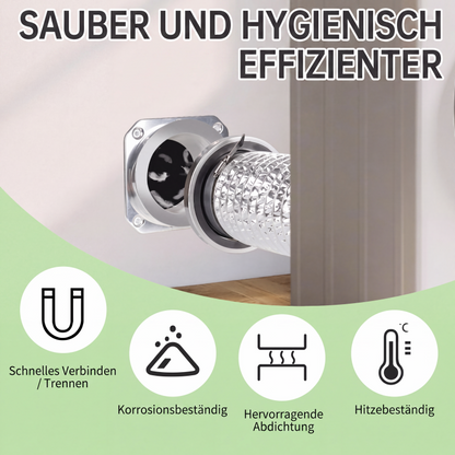 🧺 -50% ! 🧲 Kit de Raccord Magnétique pour Conduit de Sèche-Linge – Alliage Aluminium – 4 pouces (10 cm) & Connexion Auto-Alignée pour Flux d’Air Optimisé 💨