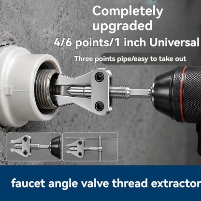 🔧 -50% ! 🛠️ Outil Extracteur de Tuyaux Défectueux – Acier – Compatible 1/2″, 3/4″ & 1″ – Double Entraînement Perceuse/Manuel pour Plomberie 🚰