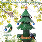 🌳🐦 -50% ! ✨ Distributeur à Graines pour Oiseaux en Forme d’Arbre Festif – Fer – Construction Métallique Résistant aux Intempéries pour Jardin et Balcon 🌿