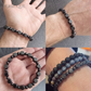 📿 -50% ! ✨ Bracelet Vintage en Pierre Synthétique Ronde – Pierre + Alliage – Ajustement Élastique & Style Unisexe pour Quotidien Chic 🎀