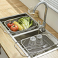 💦 -50% ! 🍳 Panier Égouttoir Télescopique en Acier Inoxydable 304 – Barres Renforcées 8 mm & Picots Antidérapants pour Évier Multitaille 🧺