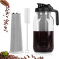 ☕ -50% ! 🥤 Carafe Cold Brew avec Couvercle et Filtre en Acier Inoxydable – Verre + PP – 32/64 oz & 7 Couleurs pour Café Maison de Qualité ✨