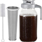 ☕ -50% ! 🥤 Carafe Cold Brew avec Couvercle et Filtre en Acier Inoxydable – Verre + PP – 32/64 oz & 7 Couleurs pour Café Maison de Qualité ✨