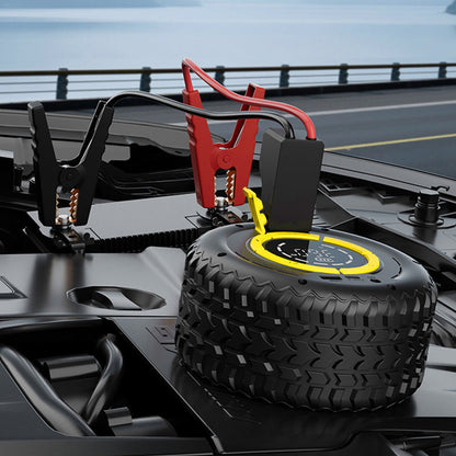 🚗 -50% ! 🔋 Démarreur de Voiture 2-en-1 & Gonfleur de Pneus – ABS + Cuivre – Batterie 8000 mAh & Arrêt Auto pour Urgence et Voyage ⚡