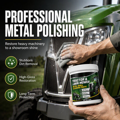 🚜 -50% ! ✨ Pâte Nettoyante Haute Résistance pour Métal – 150 g – Polissage Miroir & Dissolution des Graisses pour Tondeuse et Tracteur 🛠️