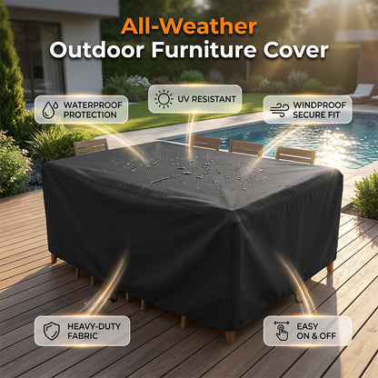 🪑 -50% ! 🌧️ Housse de Protection Extérieure Tous Temps pour Mobilier de Jardin – Oxford 210D – Imperméable & Anti-UV pour Table et Chaise de Terrasse 🛡️