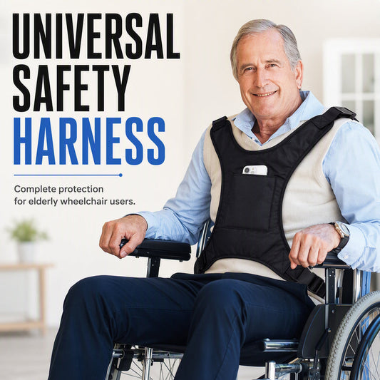 📢 -50% ! ⏰ Ceinture de Sécurité pour Fauteuil Roulant – Tissu Oxford & Nylon – Harnais Gilet Ergonomique pour Maintien des Personnes Âgées 🦽