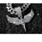 📢 50% OFF !! ⏰ Collier Pendentif Strass pour Homme – Alliage Zinc + Strass AAA – Design Ailes Iced-Out & Chaîne 50/60 cm pour Streetwear Hip-Hop 💎