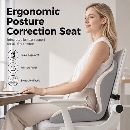 💺 -50% ! 🧘 Coussin Ergonomique en Mousse à Mémoire de Forme – Dossier Intégré – 40×44×37 cm – 9 Coloris – Pour Bureau, Voiture et Maison 🪑