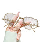 🕶️ -50% ! ✨ Lunettes de Soleil Chica avec Détails en Strass pour Femme – Alliage Cuivre + Verres AC – Monture Géométrique UV400 & Effet Affinant 💎