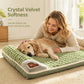 🐾 -50% ! ☁️ Tapis de Couchage Premium en Peluche pour Animaux – Velours Cristal – Soutien Ergonomique & Bord Oreiller pour Sommeil Réparateur 🛏️
