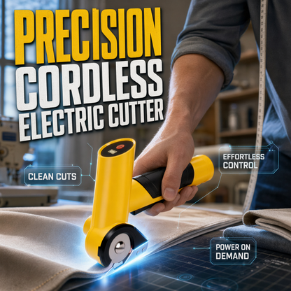 ✂️ -50% ! 🔋 Cutter Électrique Sans Fil de Précision – ABS + Acier – Lame Ø 4 cm & Charge USB-C pour Papier, Tissu et Moquette 🏠