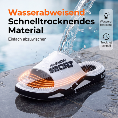 🦶 -50% ! 💆 Chaussons de Massage pour Hommes – PVC – Semelle EVA Ultra-Épaisse & Picots d’Acupression pour Soulagement des Pieds Fatigués 🏠