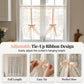 🏠 -50% ! 🌸 Voilage Brodé Floral à Nouer – Polyester – Broderies Délicates & Rubans Ajustables pour Lumière Douce et Intimité ✨