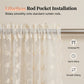 🏠 -50% ! 🌸 Voilage Brodé Floral à Nouer – Polyester – Broderies Délicates & Rubans Ajustables pour Lumière Douce et Intimité ✨