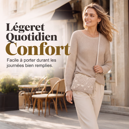 🌸 -50% ! 👜 Sac Bandoulière Floral Polyvalent – PU – Découpes Florales & Sangle Ajustable – Léger et Chic pour le Quotidien ✨
