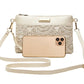 🌸 -50% ! 👜 Sac Bandoulière Floral Polyvalent – PU – Découpes Florales & Sangle Ajustable – Léger et Chic pour le Quotidien ✨