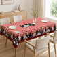 🏠 -50% ! 🐓 Nappe à Carreaux Rouges avec Motif Coq – Polyester – Anti-Taches & Bordure Dentelle Ondulée pour Ambiance Campagne Rustique 🧺
