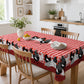 🏠 -50% ! 🐓 Nappe à Carreaux Rouges avec Motif Coq – Polyester – Anti-Taches & Bordure Dentelle Ondulée pour Ambiance Campagne Rustique 🧺