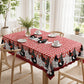 🏠 -50% ! 🐓 Nappe à Carreaux Rouges avec Motif Coq – Polyester – Anti-Taches & Bordure Dentelle Ondulée pour Ambiance Campagne Rustique 🧺