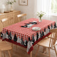 🏠 -50% ! 🐓 Nappe à Carreaux Rouges avec Motif Coq – Polyester – Anti-Taches & Bordure Dentelle Ondulée pour Ambiance Campagne Rustique 🧺