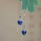 ⏳ -50% ! 💙 Boucles d’Oreilles Fil Pierres Précieuses Synthétiques Cœur Bleu – Alliage Cuivre + Saphirs 2,10 ct – Design Romance & Électroplacage Luxe pour Quotidien et Cadeau ✨