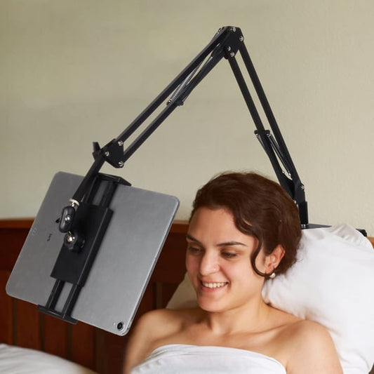🛌 -50% ! 🔥 Support Escamotable Dissimulé pour Téléphone et Tablette – Alliage – 4 Articulations & Rotation 360° pour Chevet, Canapé et Bureau 📱