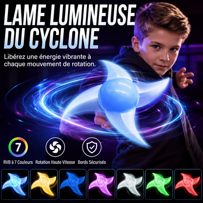 Shuriken rotatif à spirale tourbillonnant, accessoire de cosplay lumineux