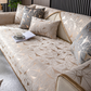 🛋️ -50% ! 🛡️ Housse de Canapé Chenille Antidérapante – Tissu Chenille & Dosseret Silicone 4D – Motif Géométrique Doré pour Protection Toutes Saisons ✨