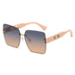 🕶️ -50% ! ✨ Lunettes de Soleil Carrées Sans Bord pour Femmes – Résine HD UV400 & Métal – Design Oversize avec Perles Décoratives pour Look Urbain Chic 💎