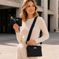 👜 -50% ! 🌊 Ensemble de Sacs à Bandoulière pour Femmes – Cuir PU – Motif Gaufré Vagues & Bandoulière Large – Set Sac Principal + Pochette pour Bureau et Quotidien ✨