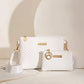 👜 -50% ! 🌊 Ensemble de Sacs à Bandoulière pour Femmes – Cuir PU – Motif Gaufré Vagues & Bandoulière Large – Set Sac Principal + Pochette pour Bureau et Quotidien ✨